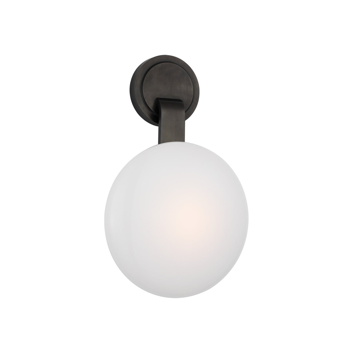 Marisol Medium Single Sconce with White Glass