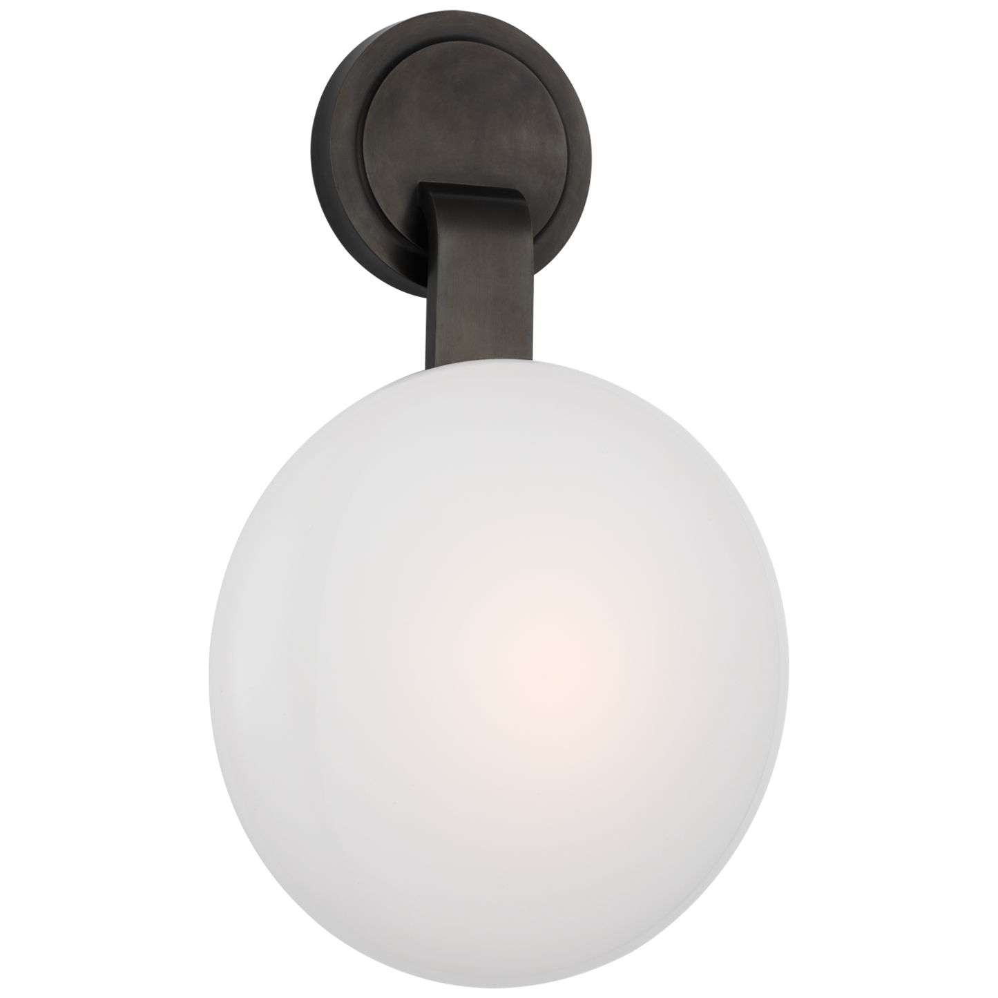 Marisol Medium Single Sconce with White Glass