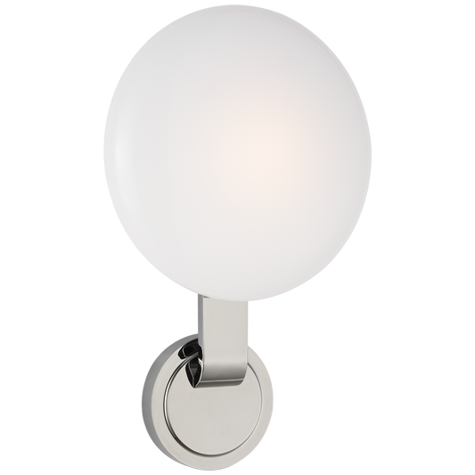 Marisol Medium Single Sconce with White Glass