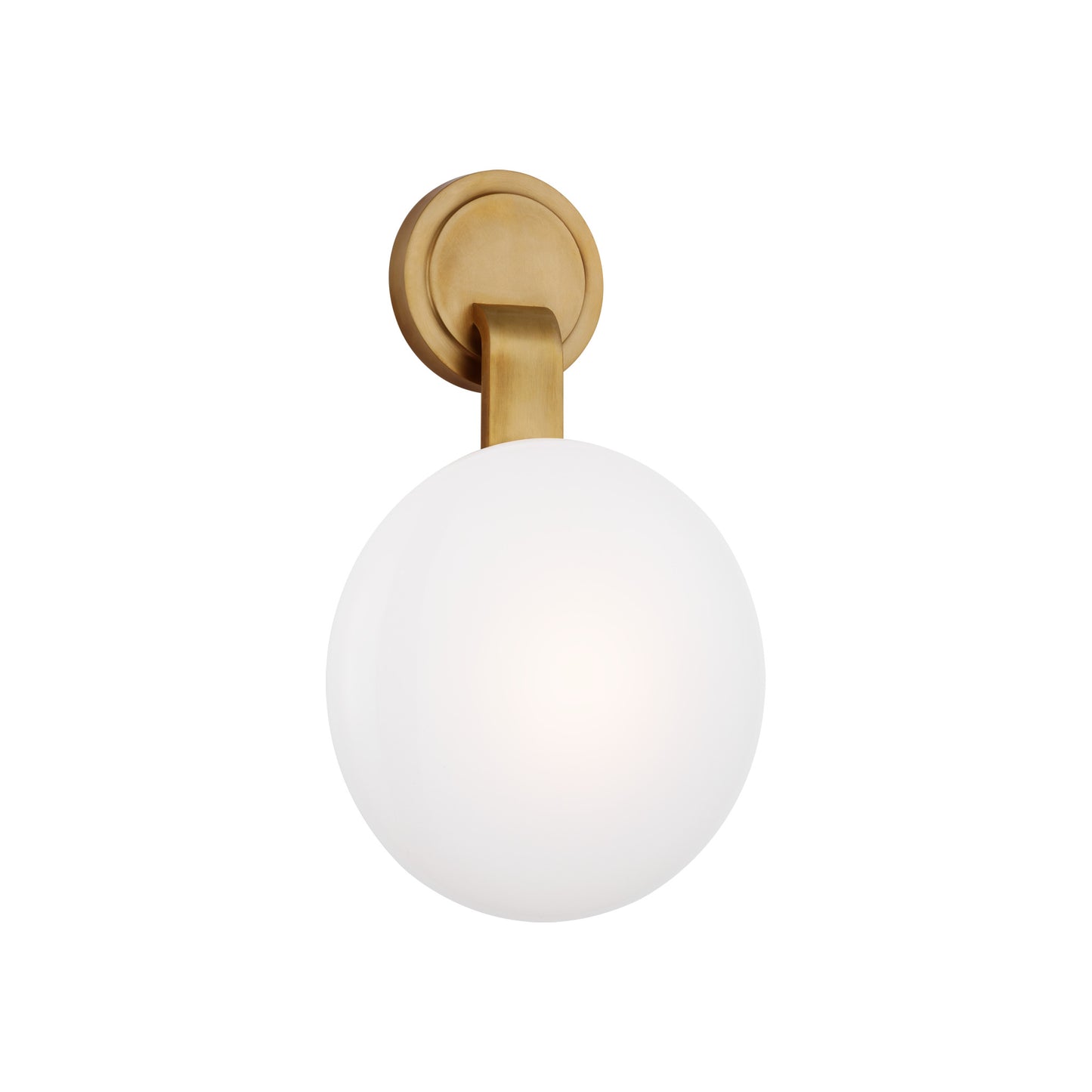 Marisol Medium Single Sconce with White Glass