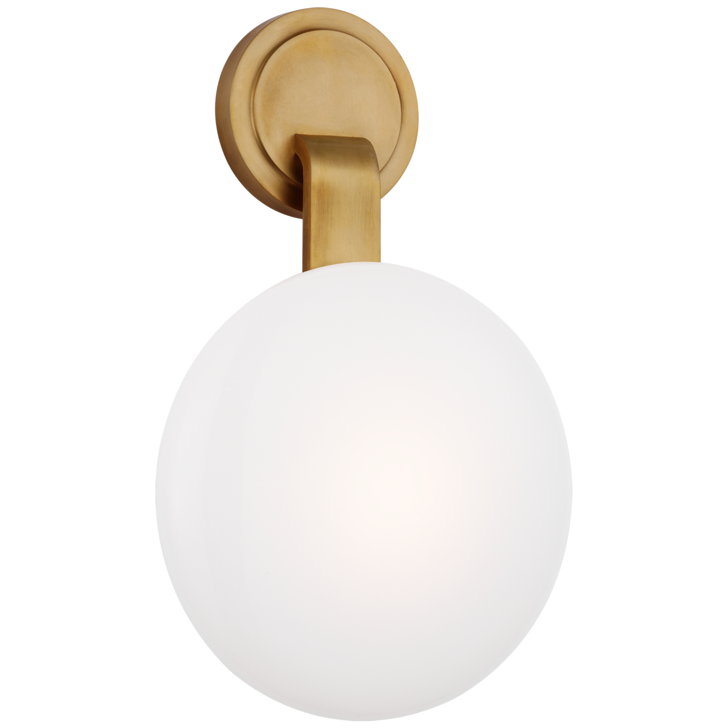 Marisol Medium Single Sconce with White Glass