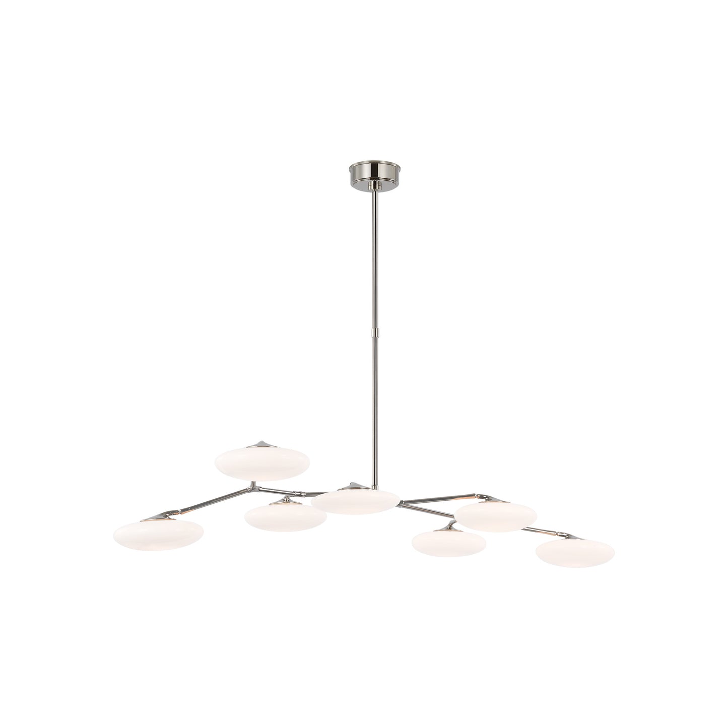 Brindille XL Articulating Linear Pendant with White Glass