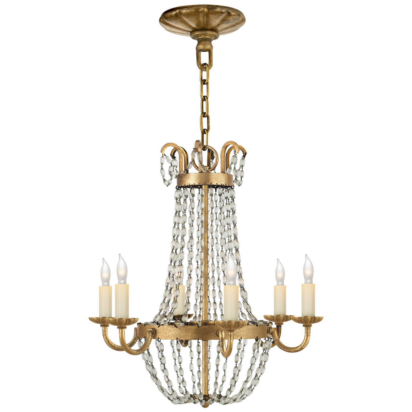 Paris Flea Market Chandelier with Seeded Glass