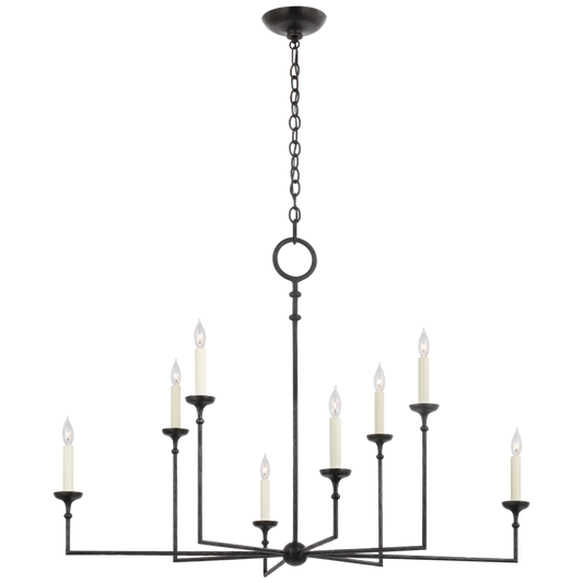 Rowen 8-Light Chandelier in Aged Iron