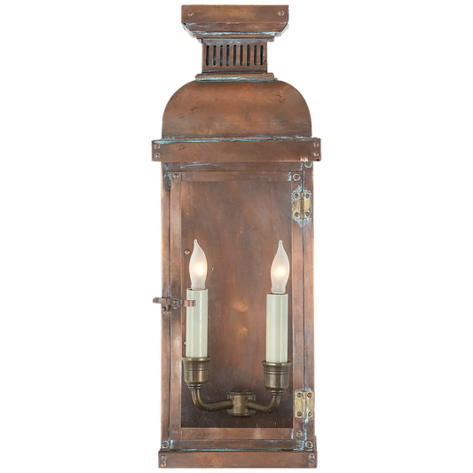 Suffork Medium 3/4 Lantern in Natural Copper