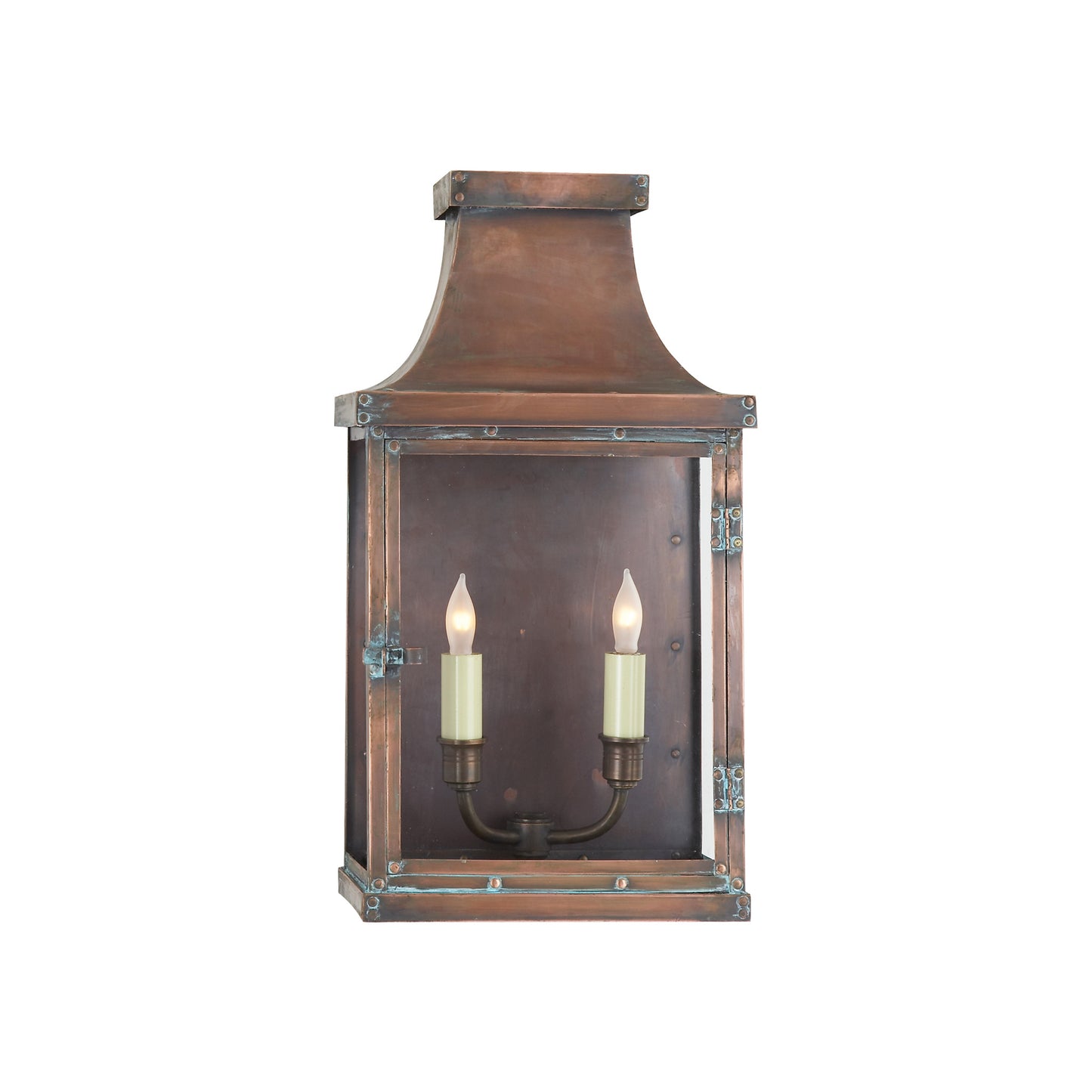 Bedford Wide 3/4 Lantern in Natural Copper