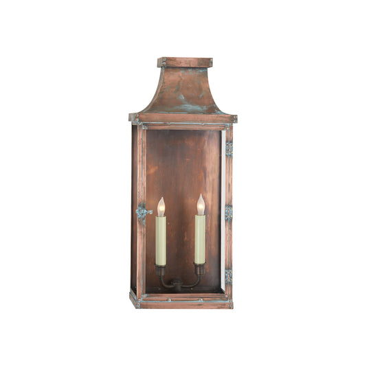 Bedford Wide 3/4 Lantern in Natural Copper