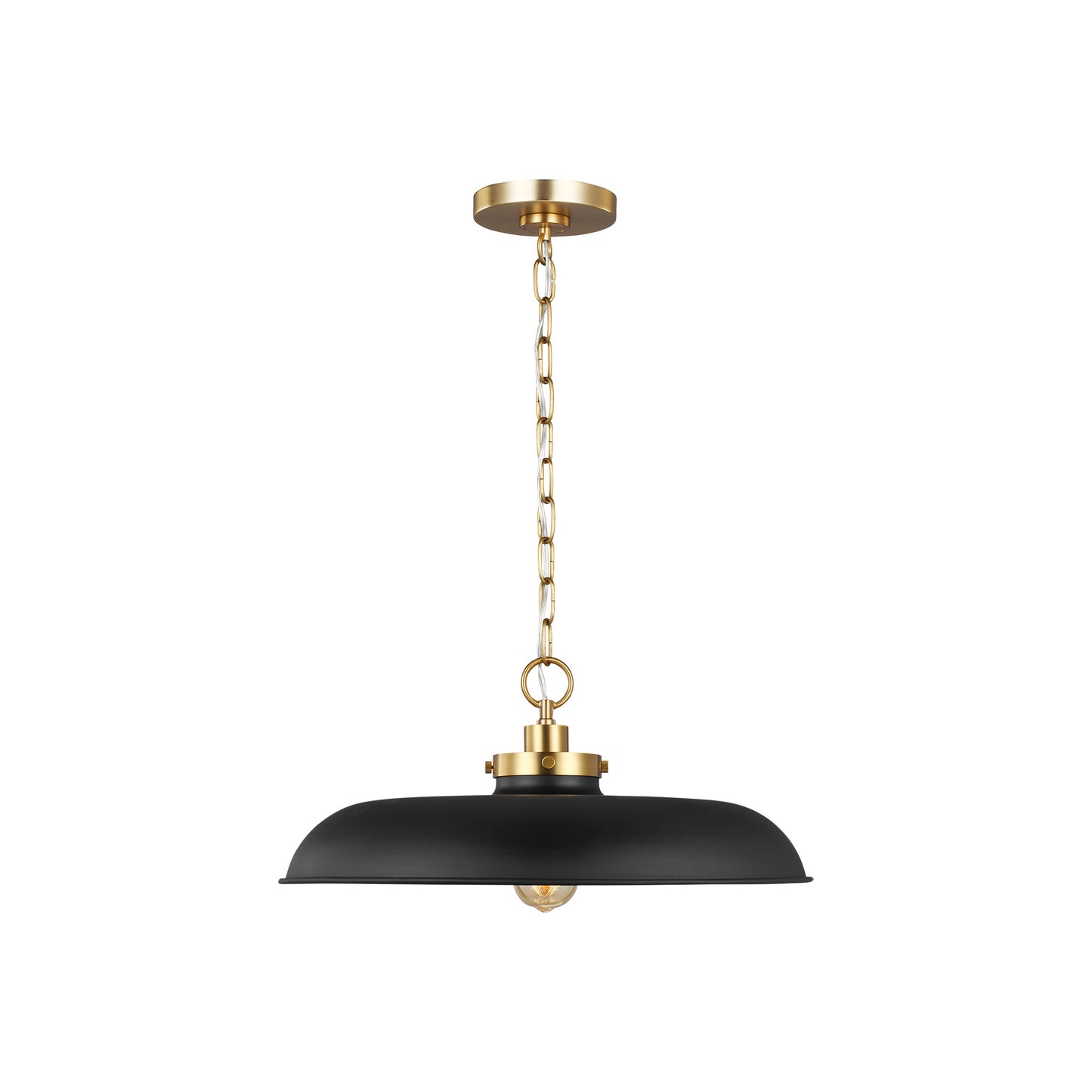 Wellfleet Medium Wide Pendant with Matt Black Shade