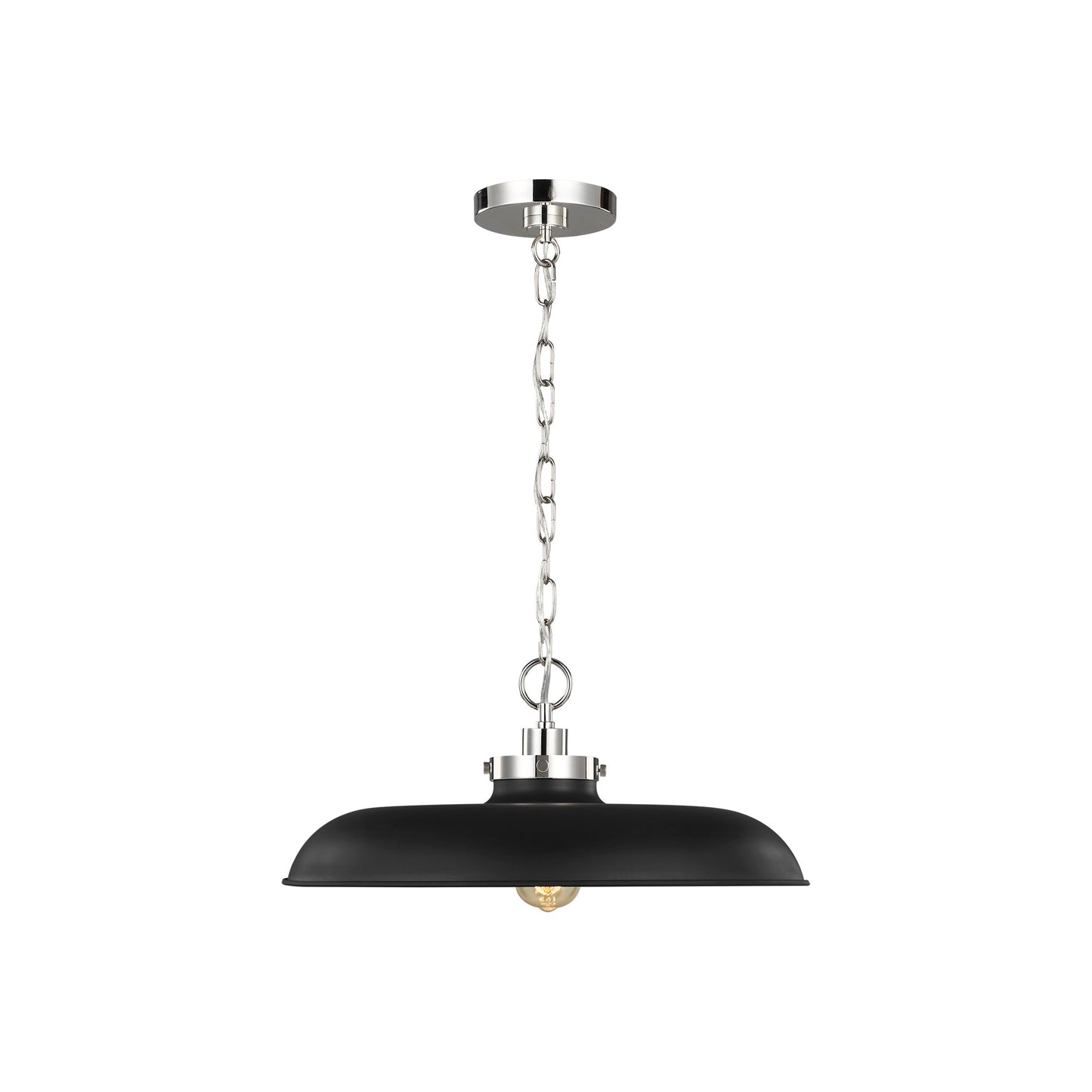 Wellfleet Medium Wide Pendant with Matt Black Shade