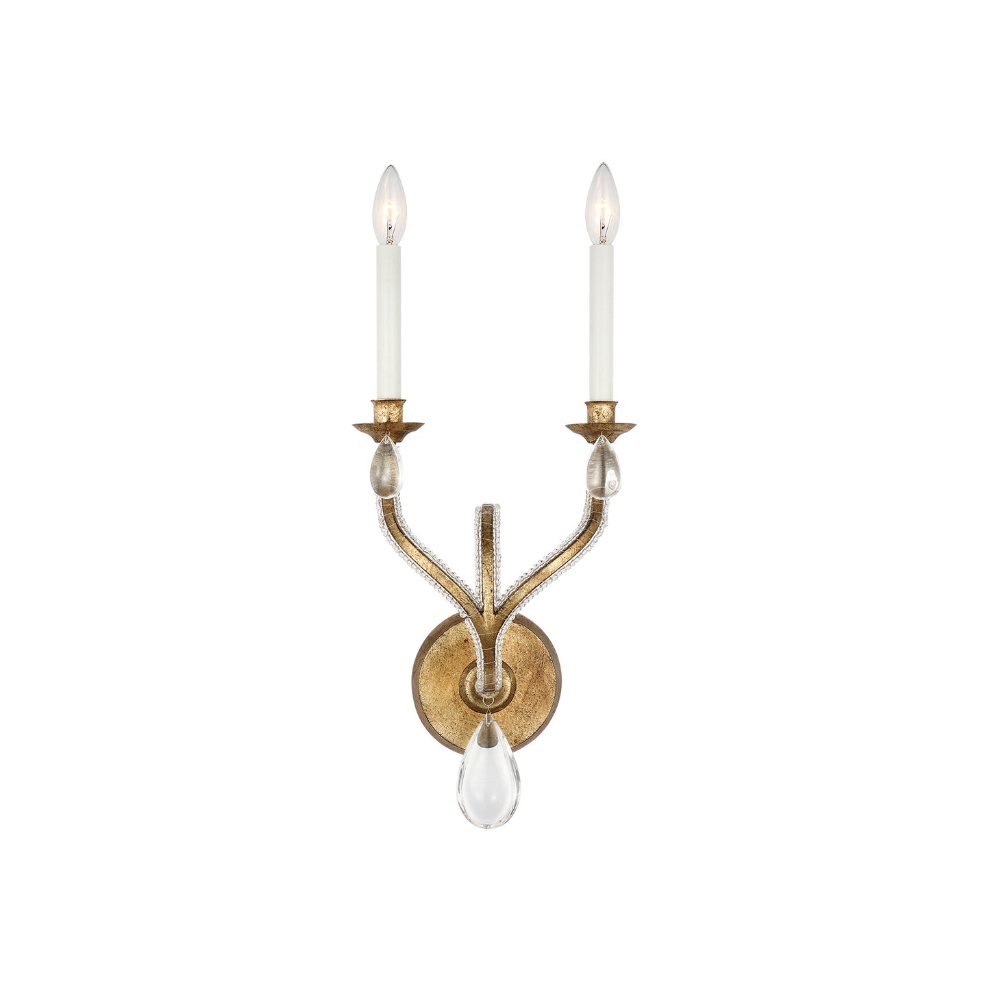 Kinsale Wall Sconce in Antique Gild with Clear Glass