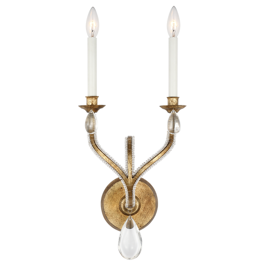 Kinsale Wall Sconce in Antique Gild with Clear Glass