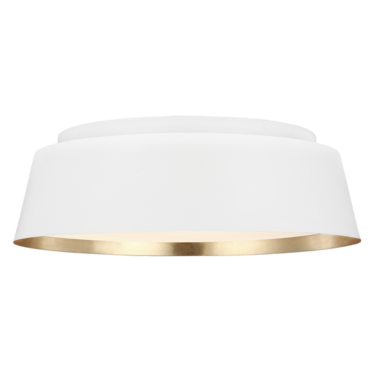 Asher Medium Flush Mount with White Glass