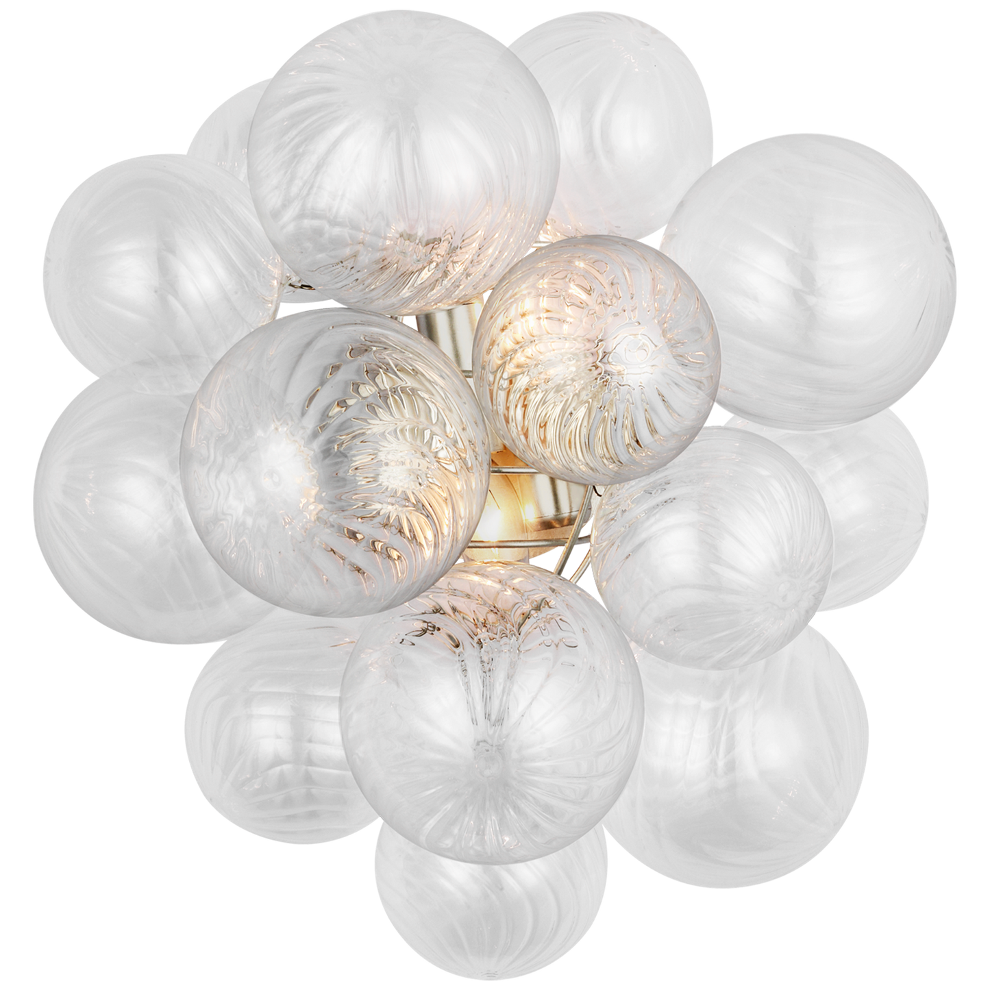 Talia Sconce with Clear Swirled Glass