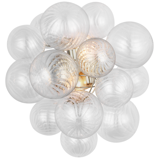 Talia Sconce with Clear Swirled Glass