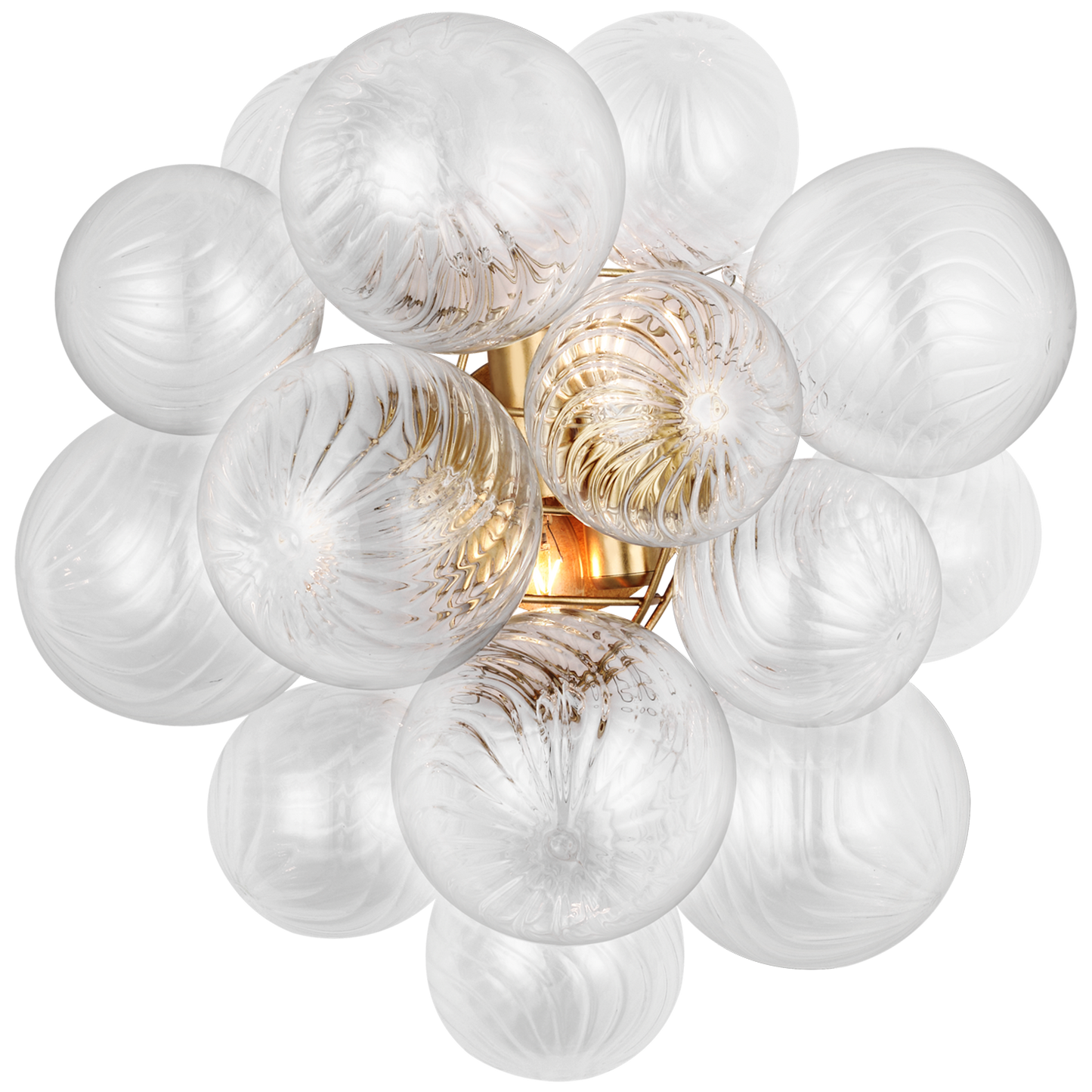 Talia Sconce with Clear Swirled Glass