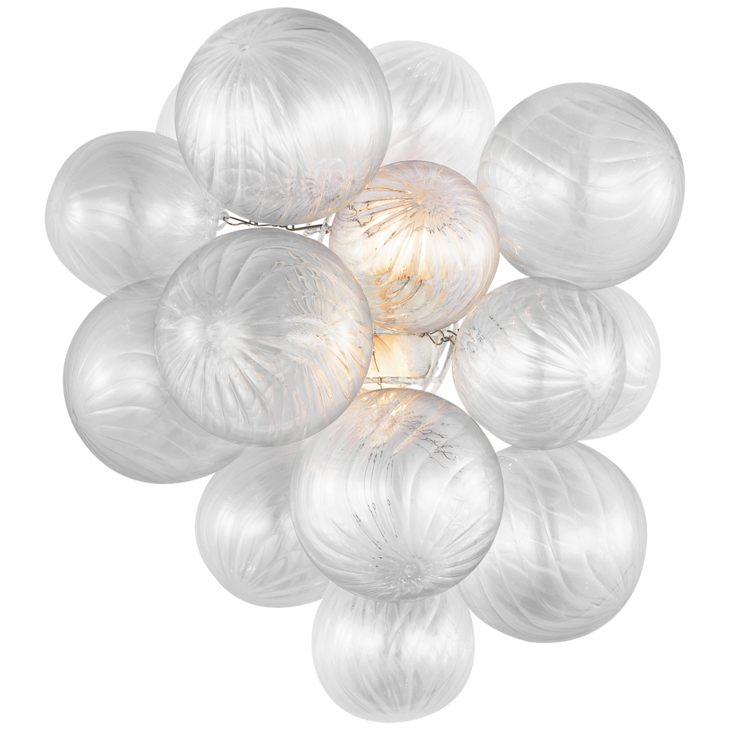 Talia Sconce with Clear Swirled Glass