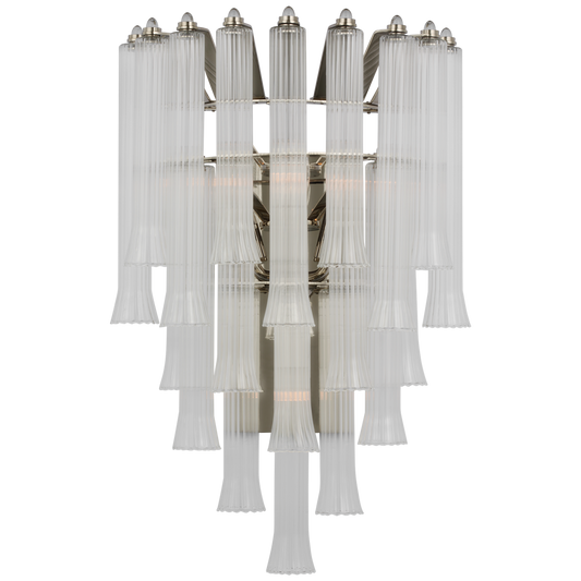 Lorelei Large Waterfall Sconce with Clear Glass