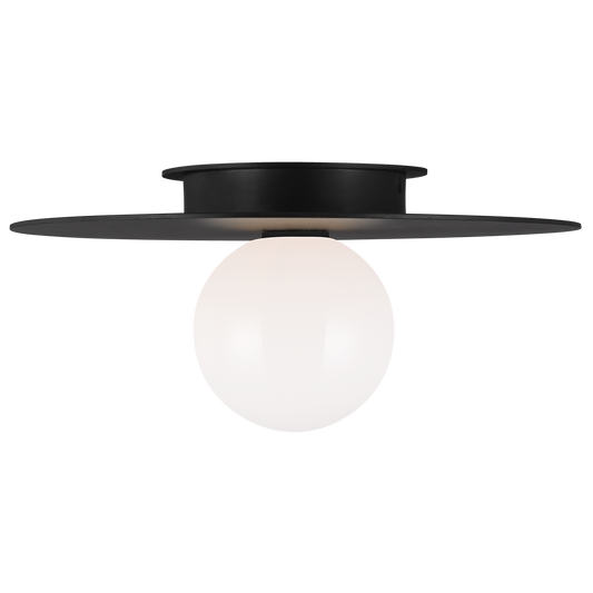 Nodes Flush Mount with White Glass