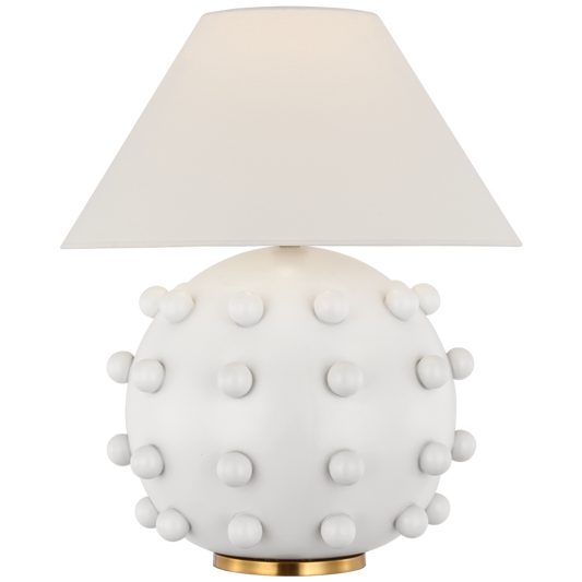 Linden Medium Orb Table Lamp with Linen Shade