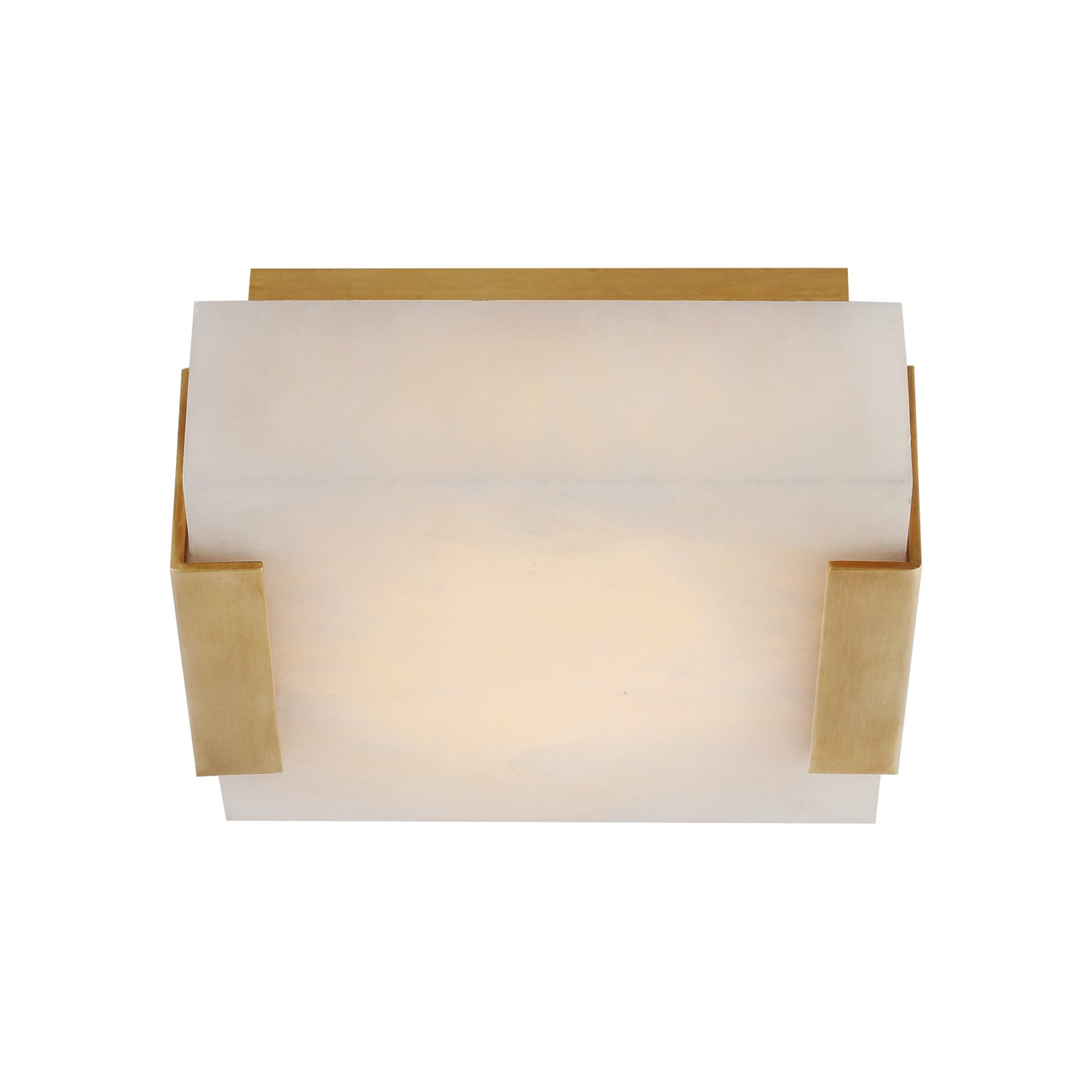 Covet Low Clip Solitaire Flush Mount with Alabaster