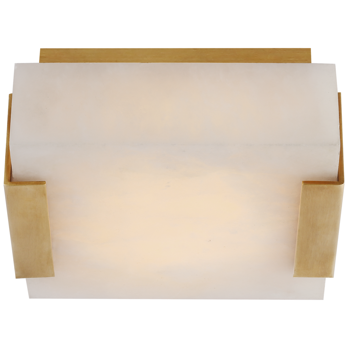 Covet Low Clip Solitaire Flush Mount with Alabaster