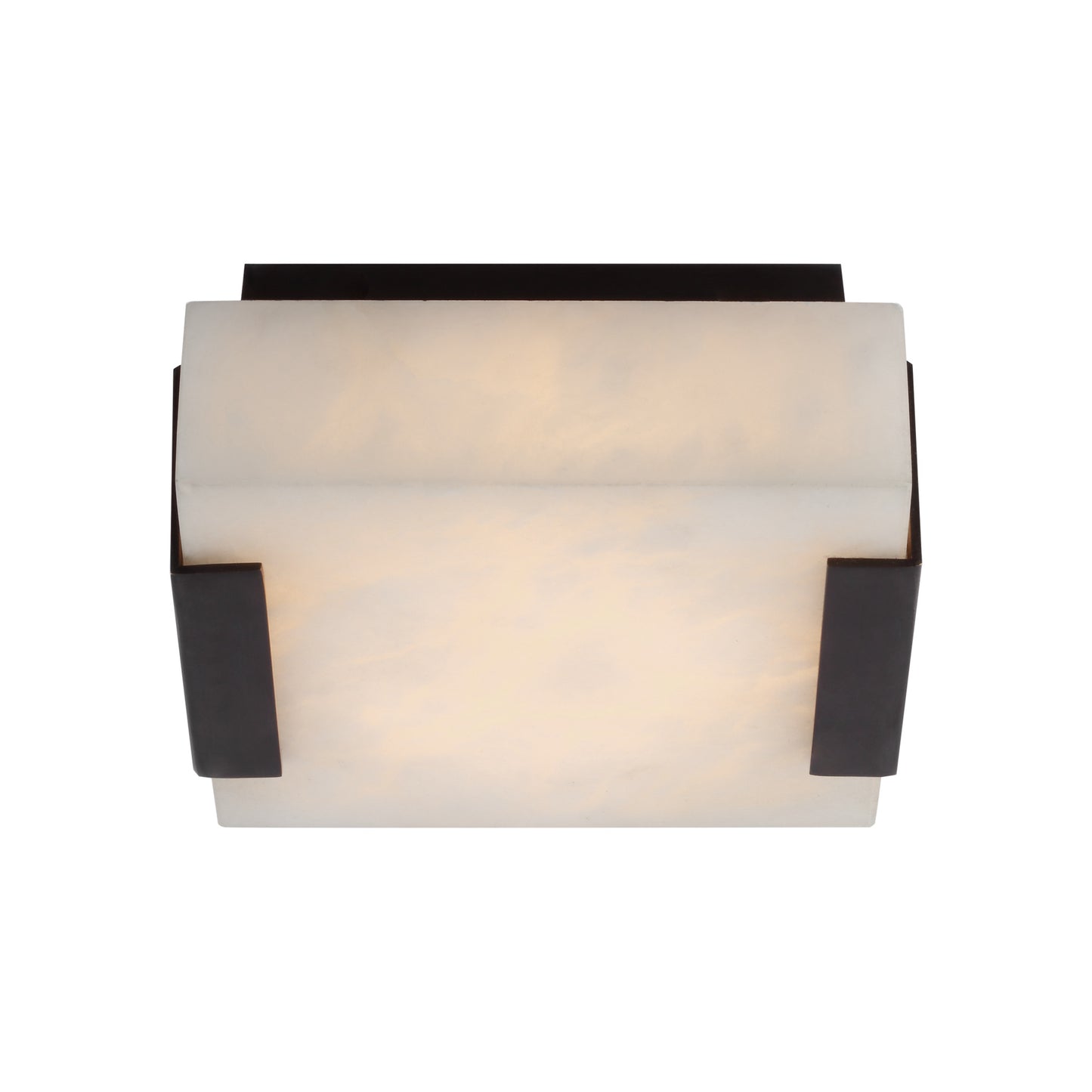 Covet Low Clip Solitaire Flush Mount with Alabaster