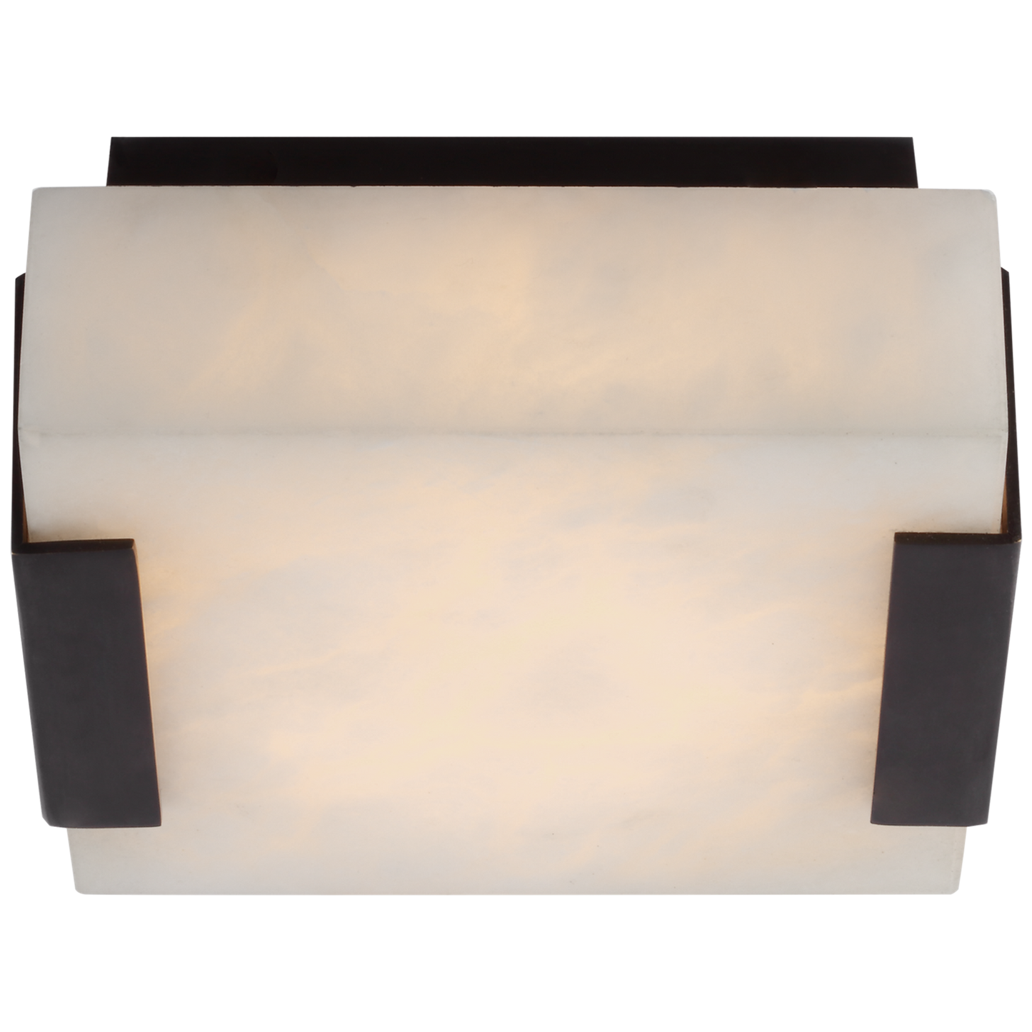 Covet Low Clip Solitaire Flush Mount with Alabaster