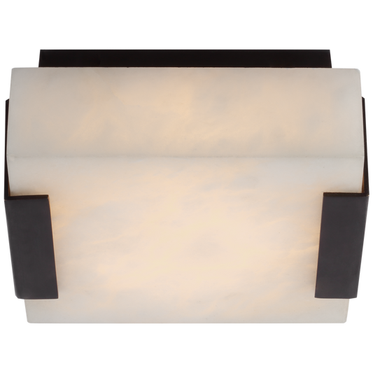 Covet Low Clip Solitaire Flush Mount with Alabaster