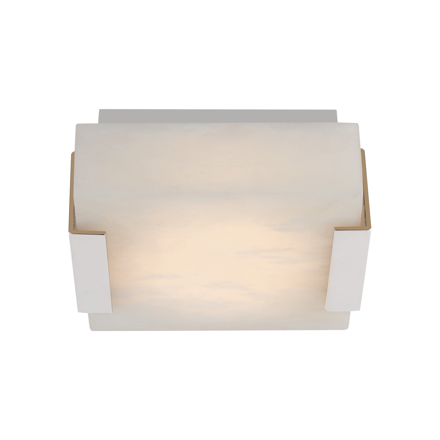 Covet Low Clip Solitaire Flush Mount with Alabaster