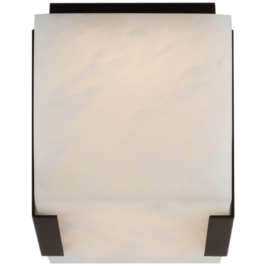 Covet Tall Clip Solitaire Flush Mount with Alabaster