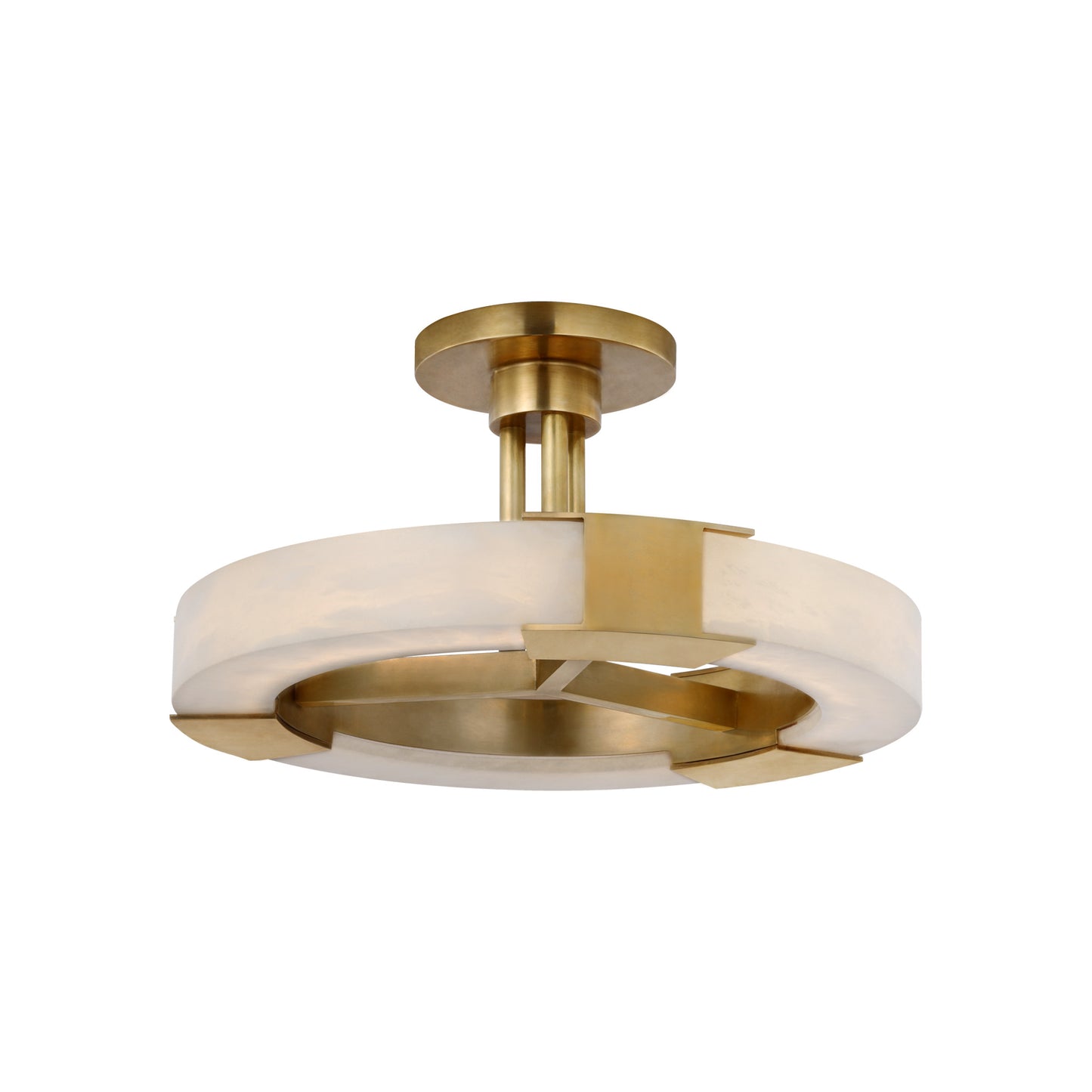 Covet Medium Ring Semi-Flush Mount with Alabaster