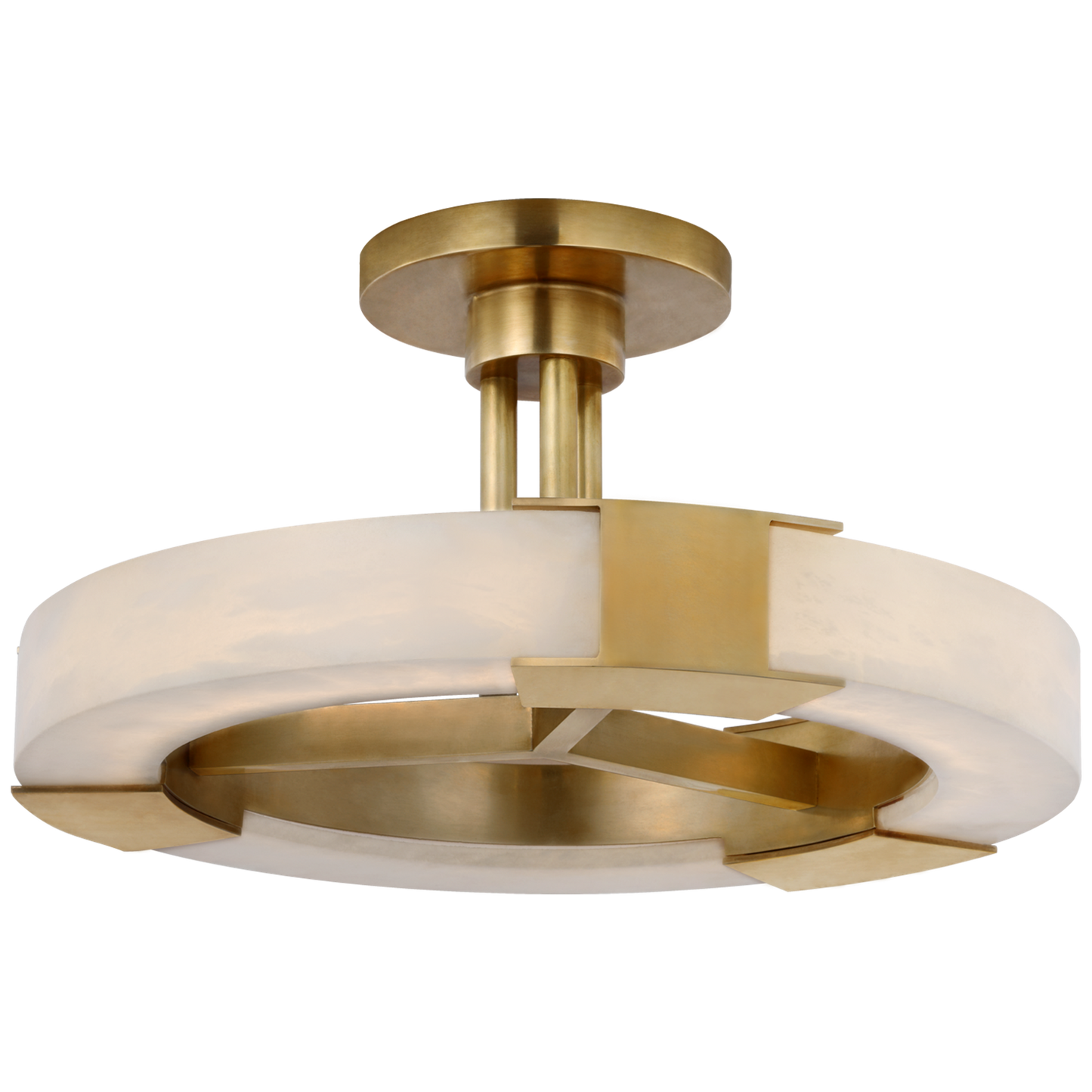 Covet Medium Ring Semi-Flush Mount with Alabaster