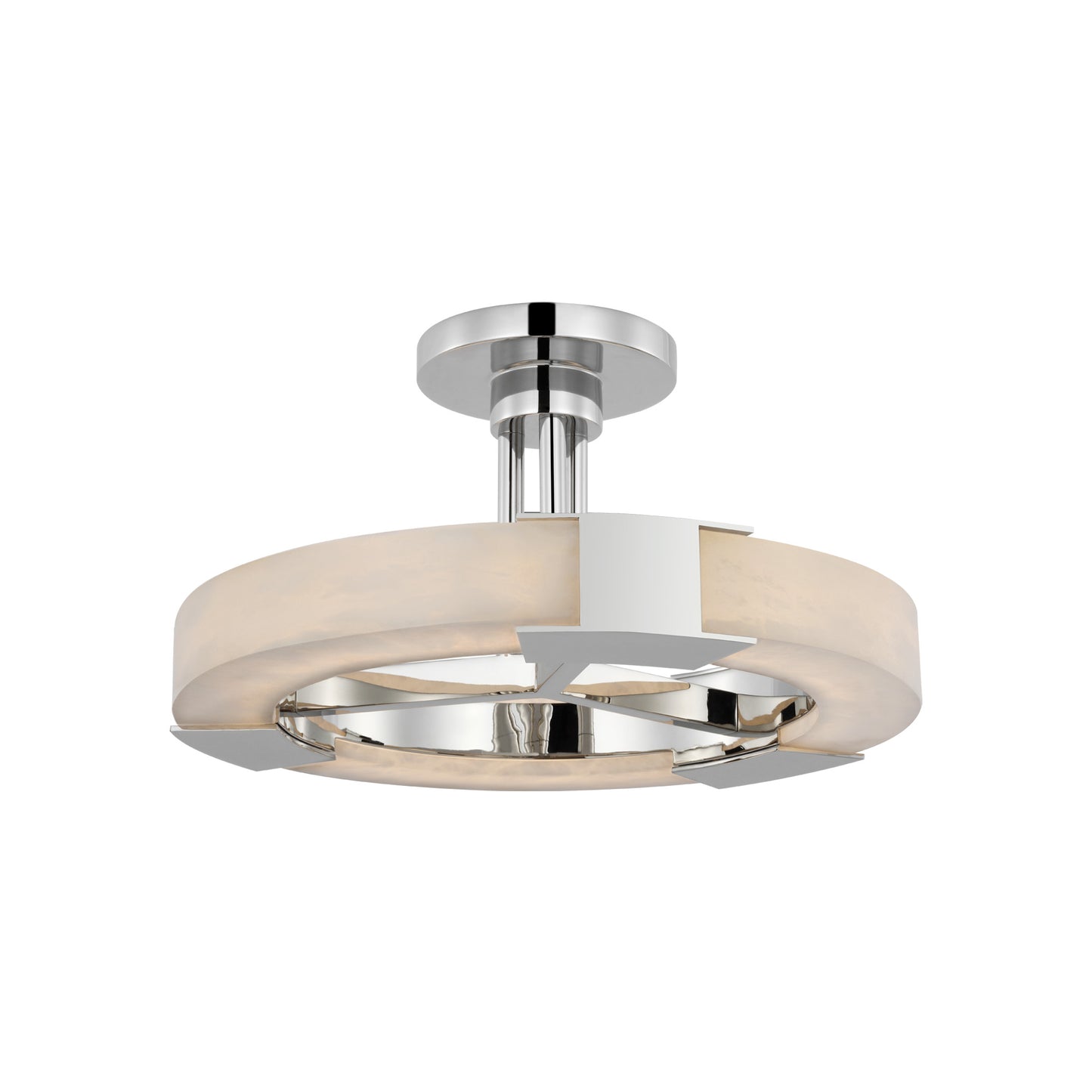 Covet Medium Ring Semi-Flush Mount with Alabaster