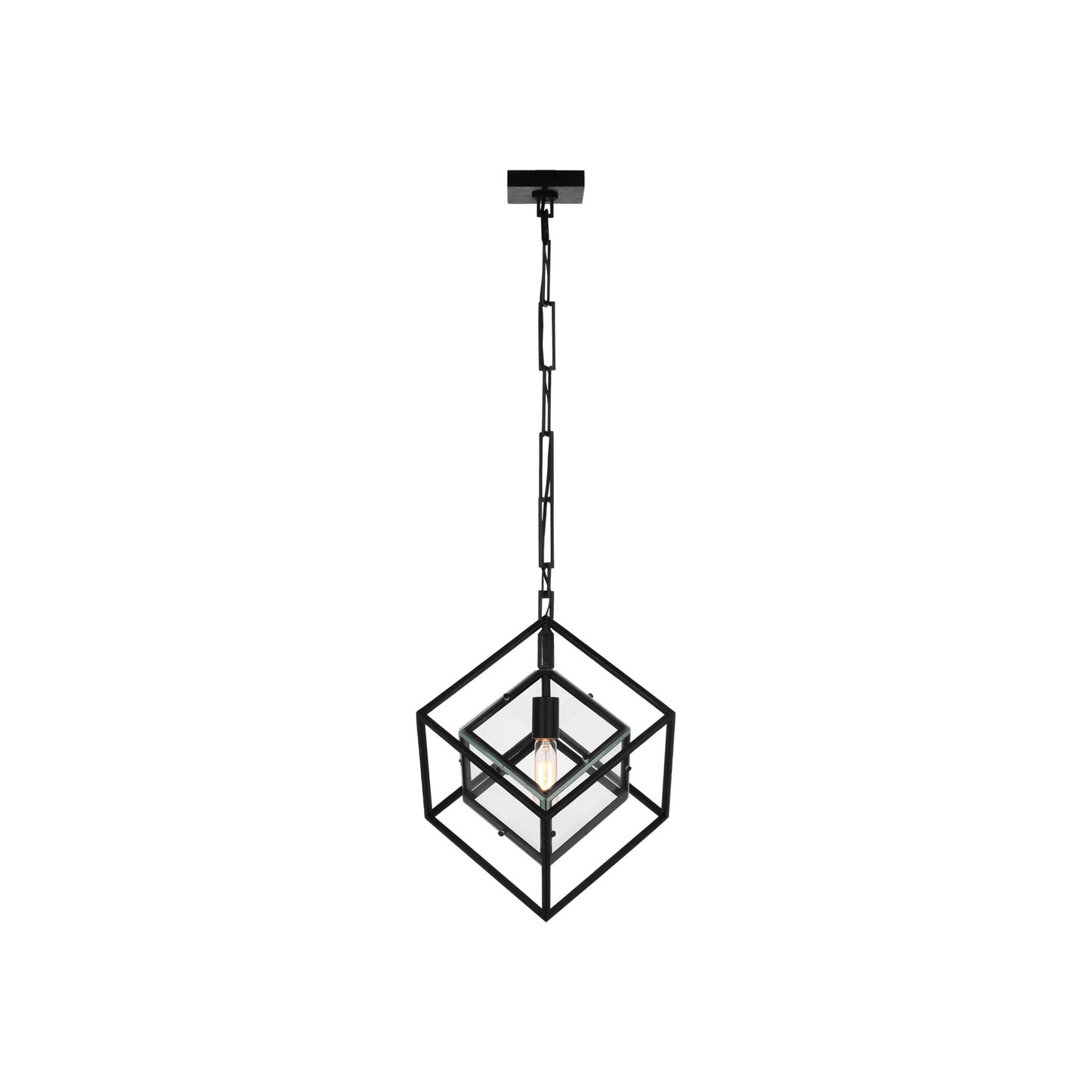 Cubed Pendant with Clear Glass