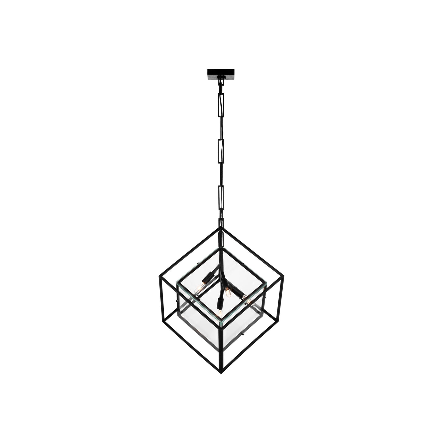 Cubed Pendant with Clear Glass