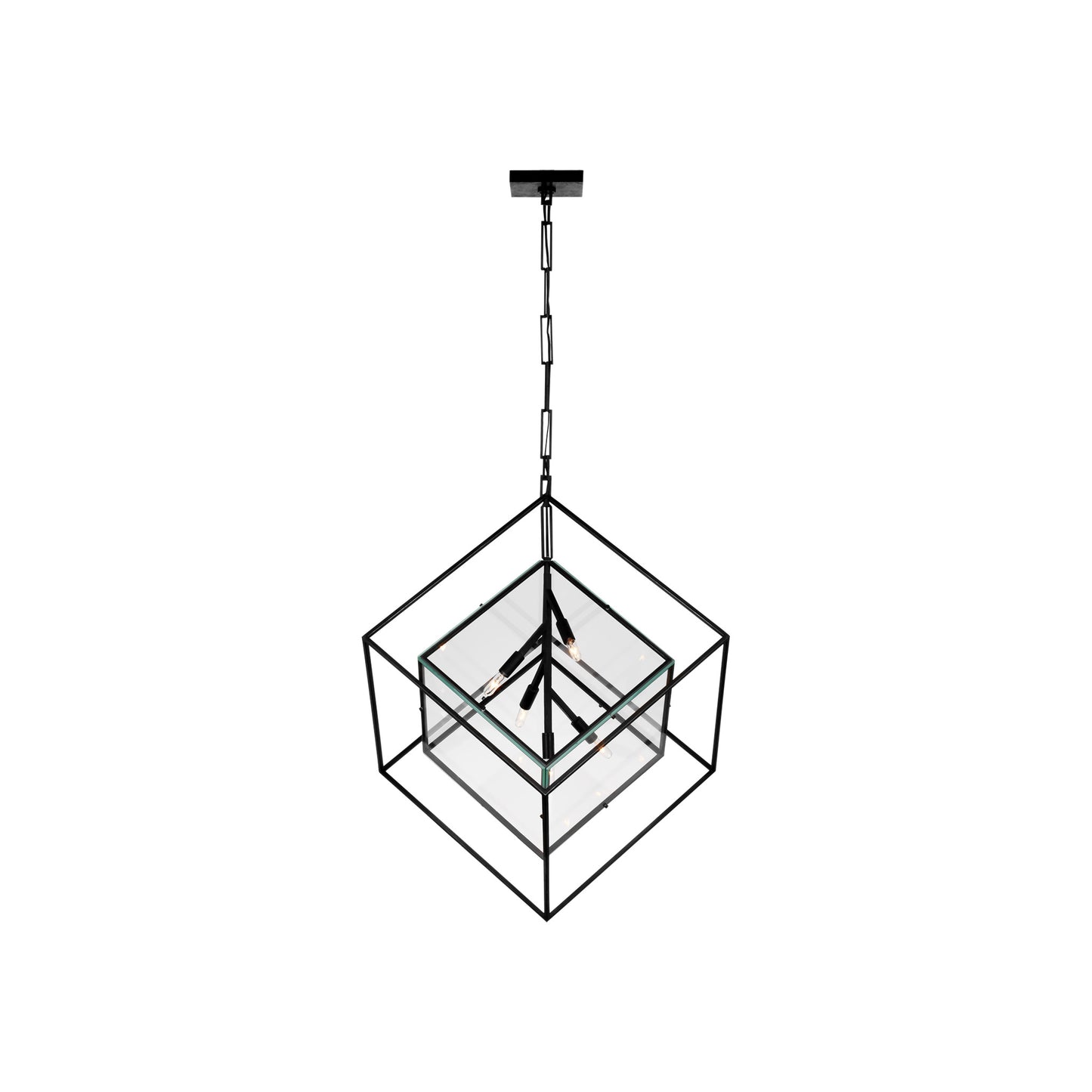 Cubed Pendant with Clear Glass