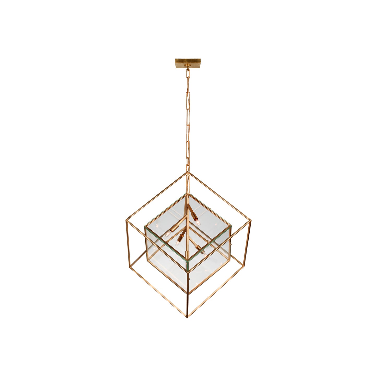 Cubed Pendant with Clear Glass