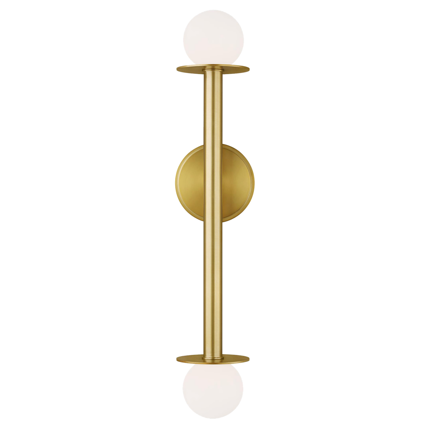 Nodes Double Sconce with White Glass