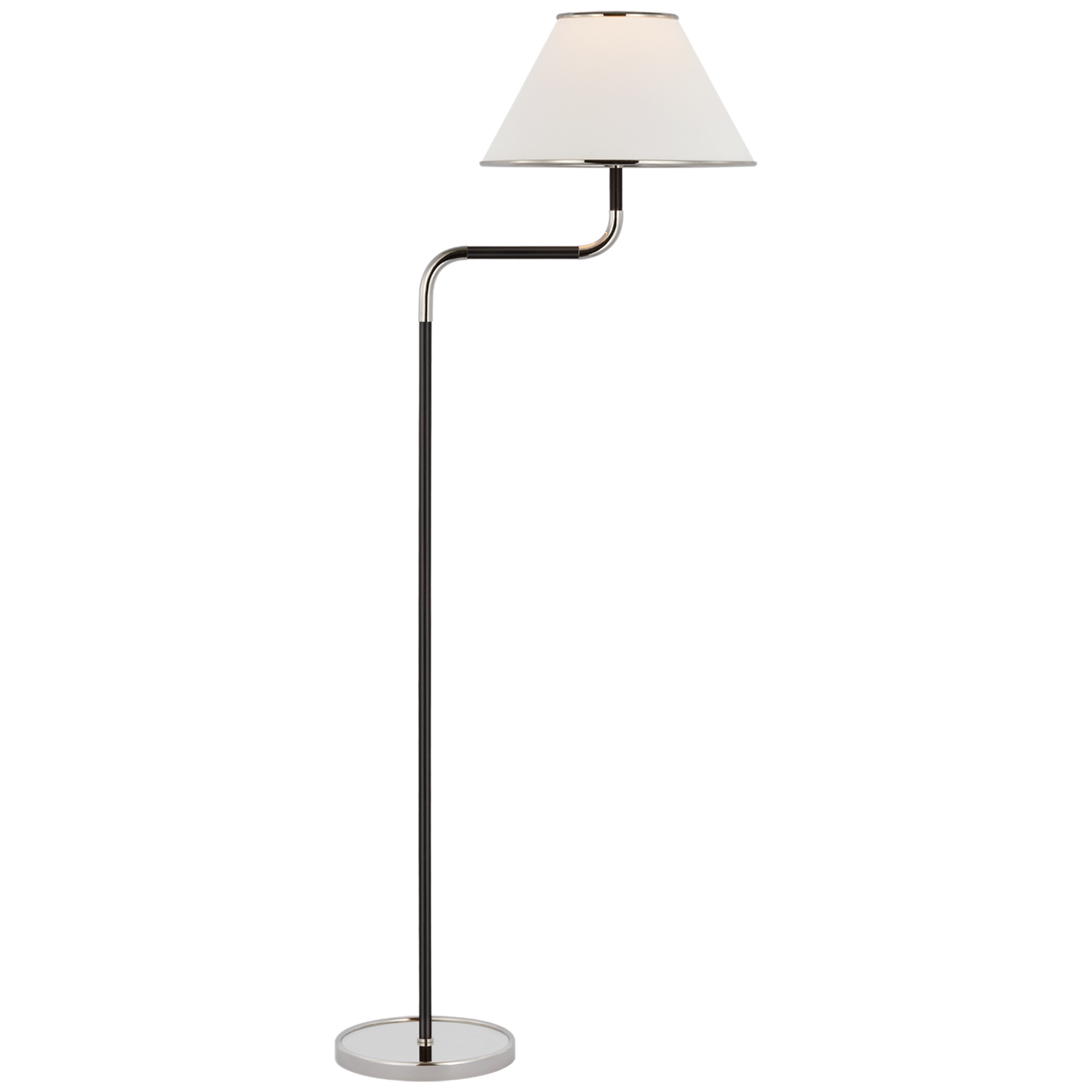 Rigby Medium Bridge Arm Floor Lamp with Linen Shade