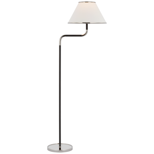 Rigby Medium Bridge Arm Floor Lamp with Linen Shade