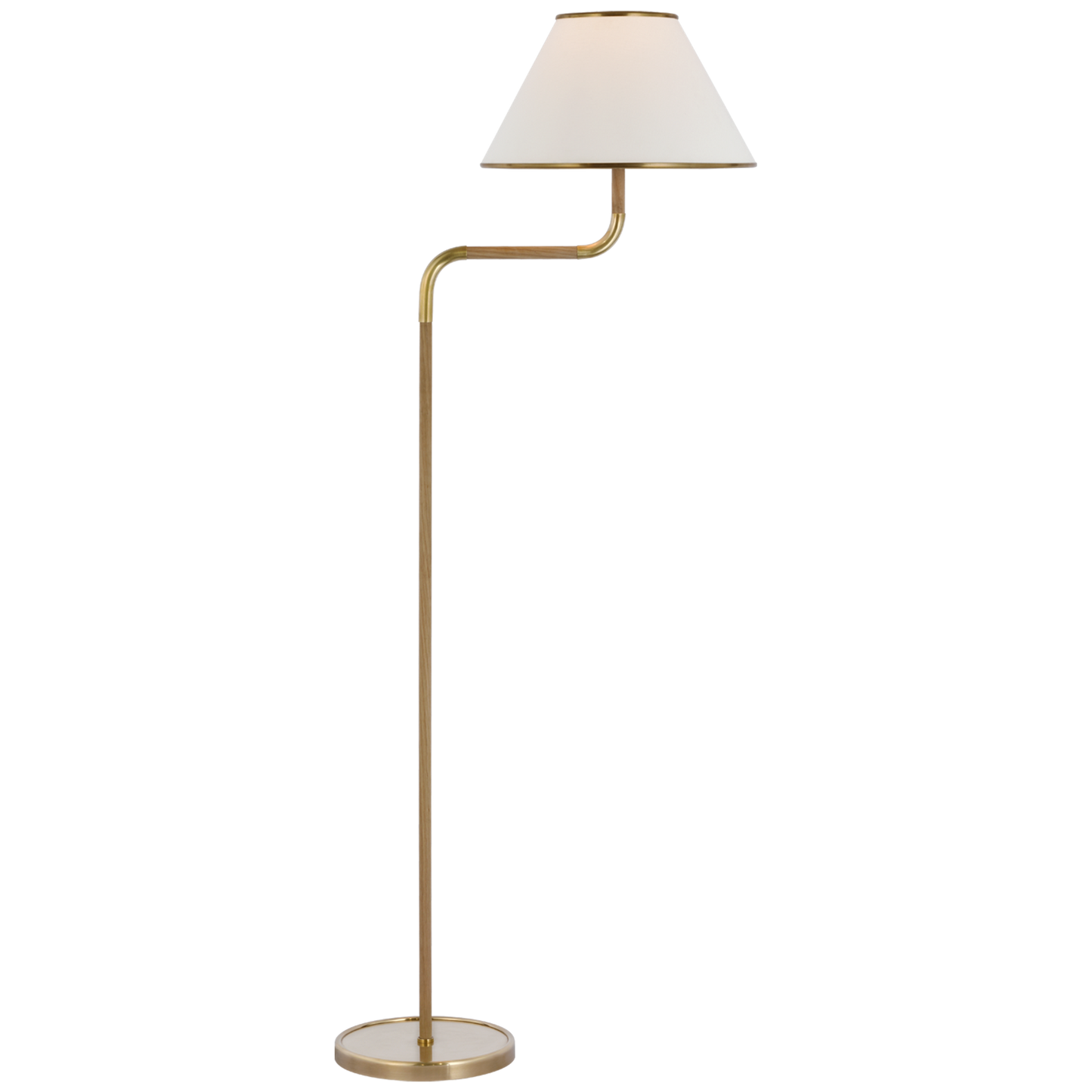 Rigby Medium Bridge Arm Floor Lamp with Linen Shade