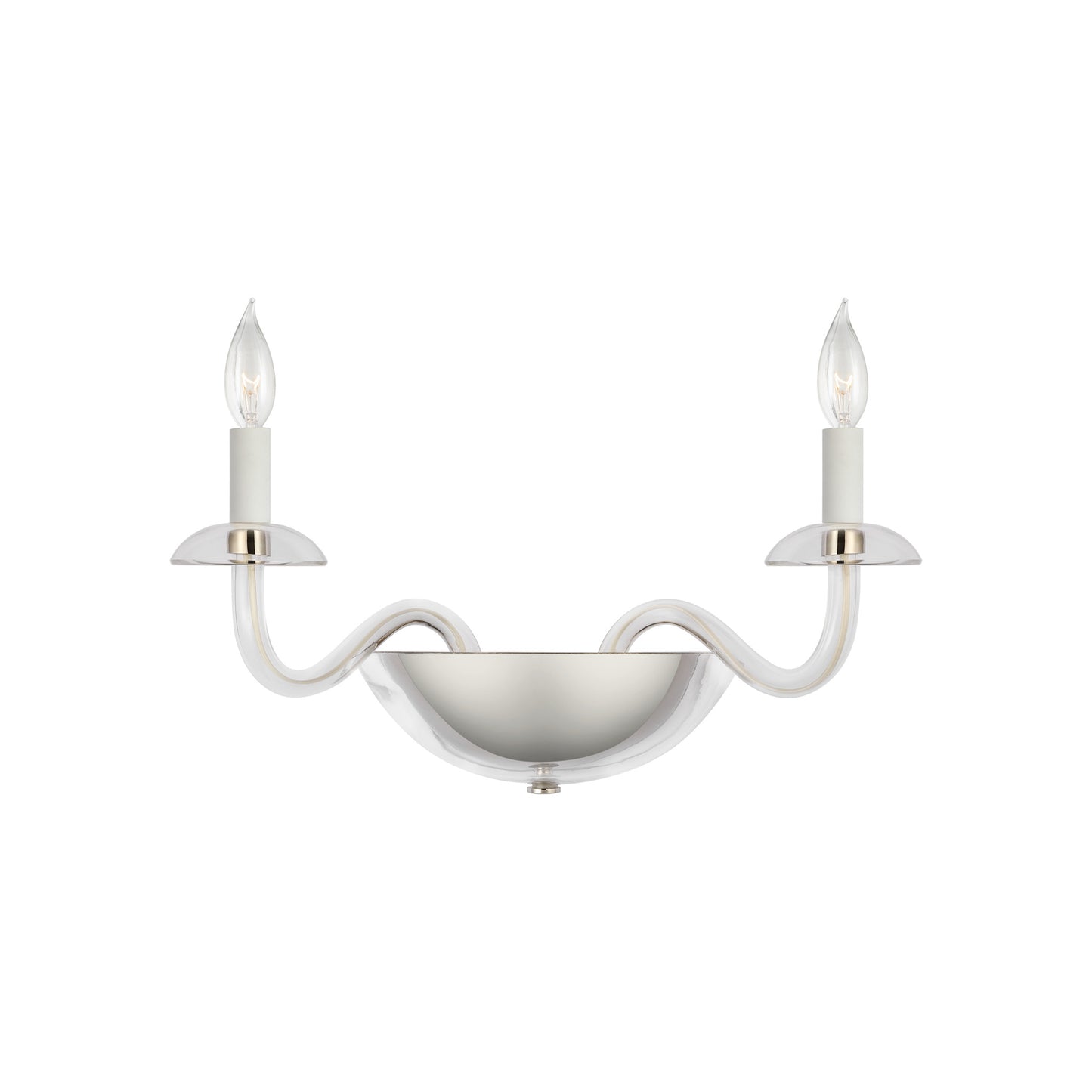 Brigitte Small Double Sconce with Clear Glass