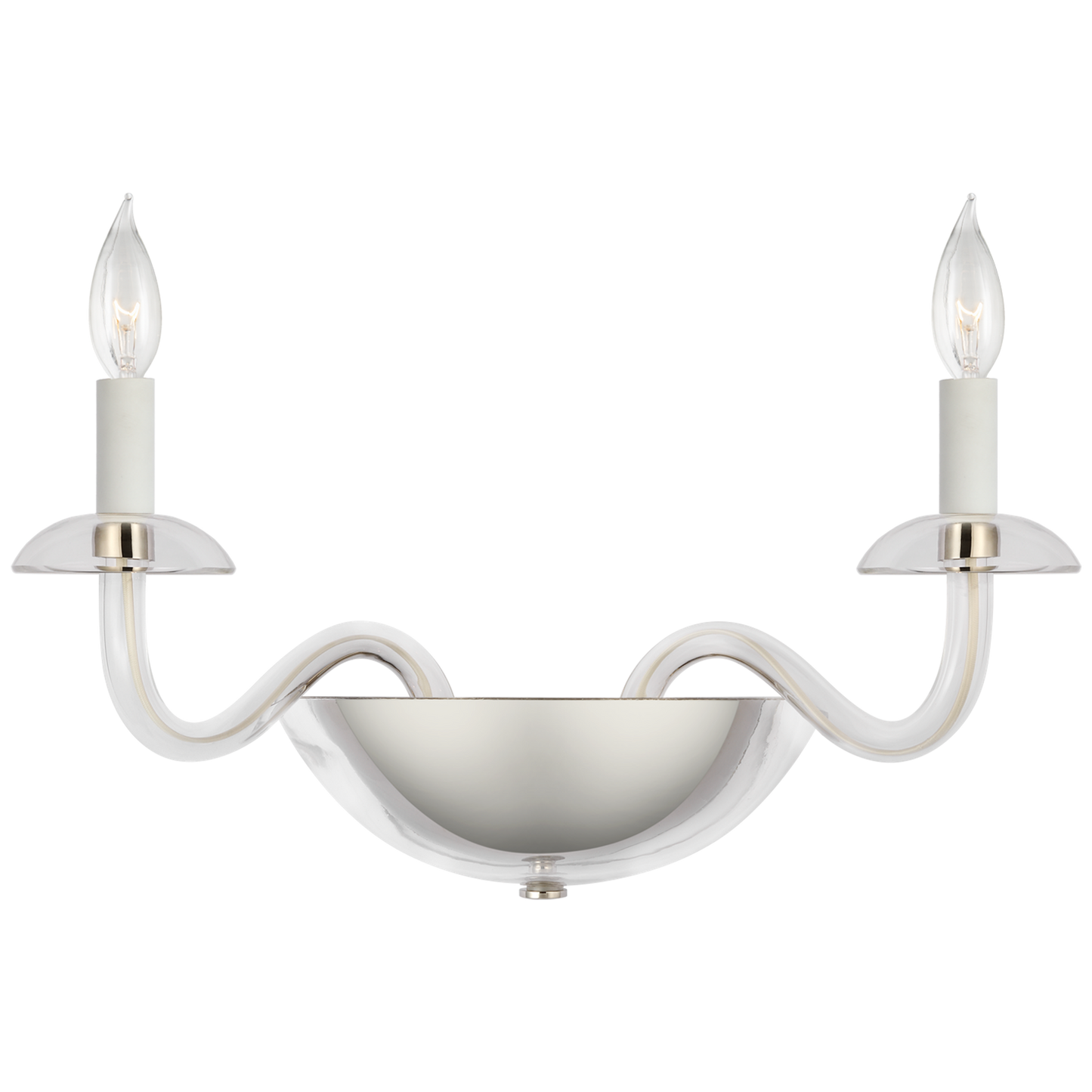 Brigitte Small Double Sconce with Clear Glass