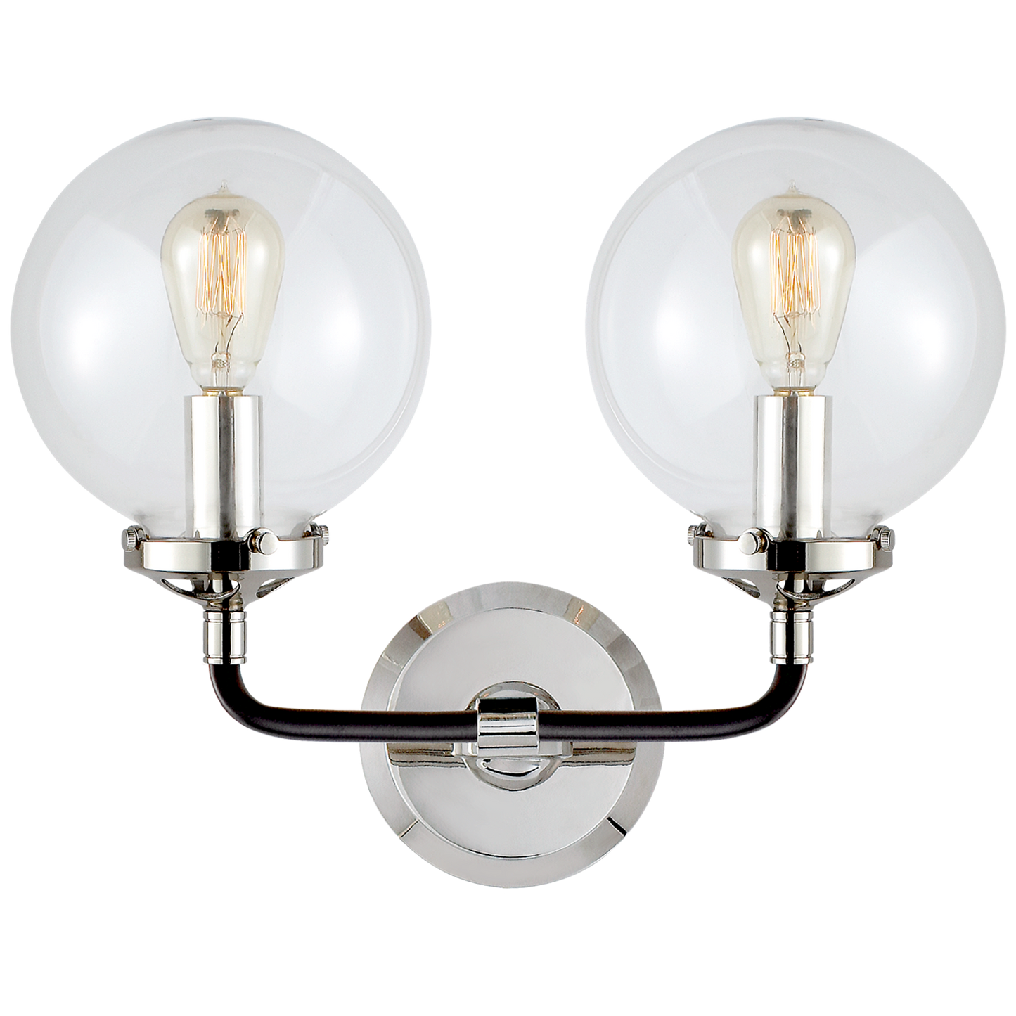 Bistro Double Light Curved Sconce