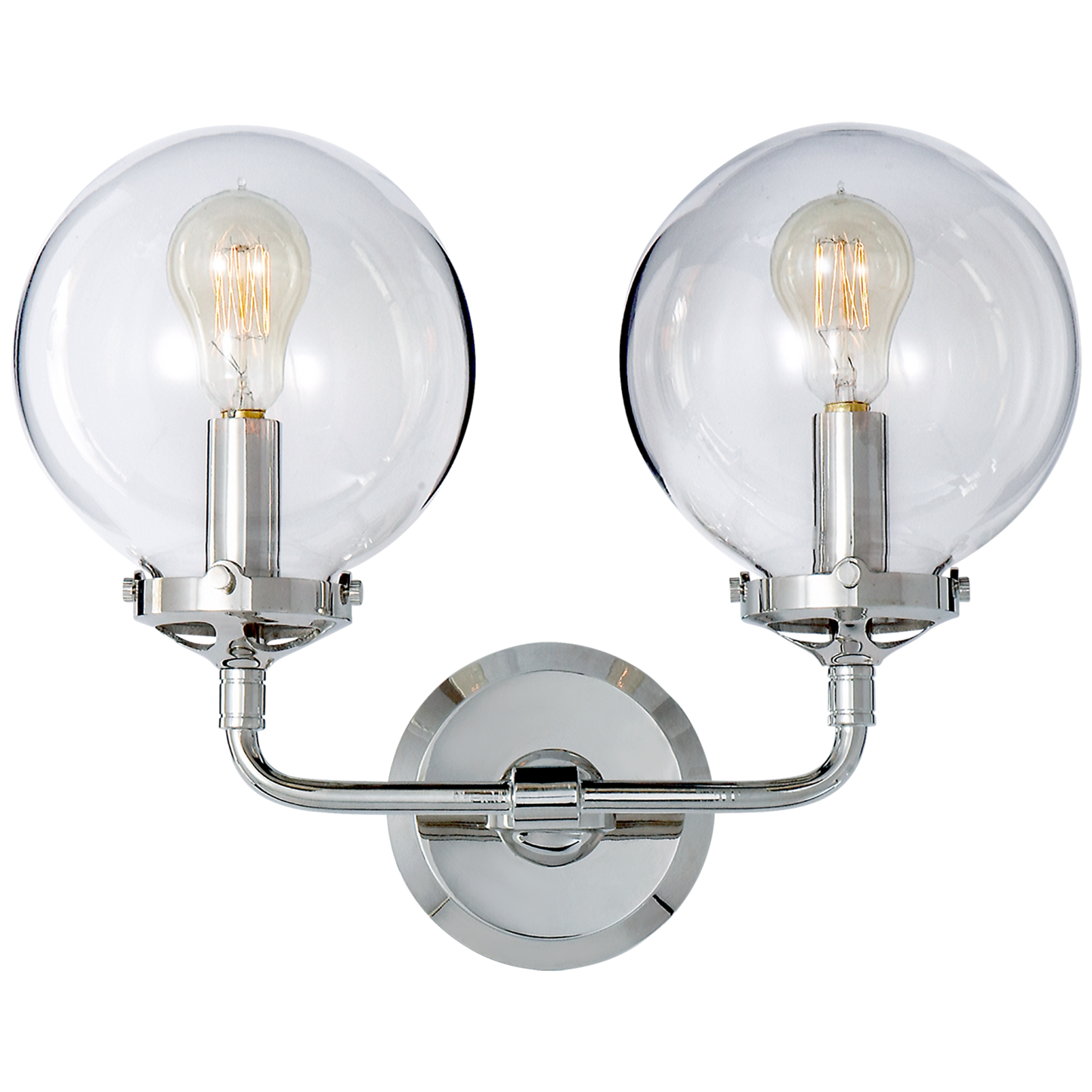 Bistro Double Light Curved Sconce