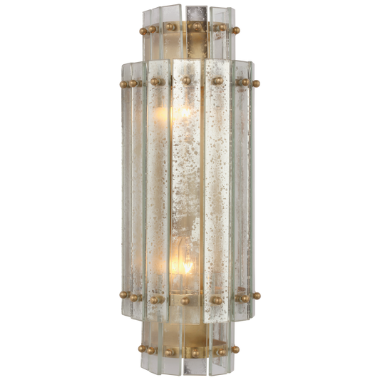 Cadence Small Tiered Sconce with Antique Mirror