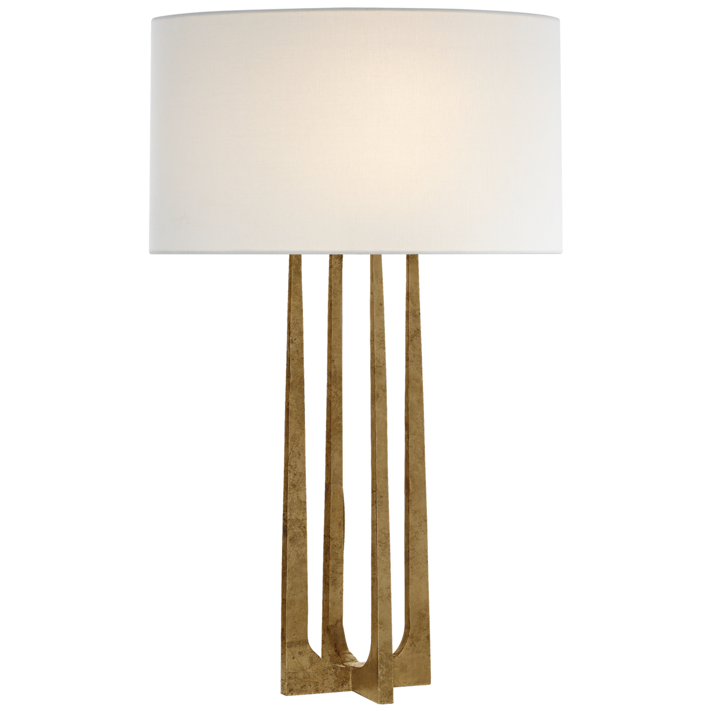 Scala Hand-Forged Table Lamp with Linen Shade