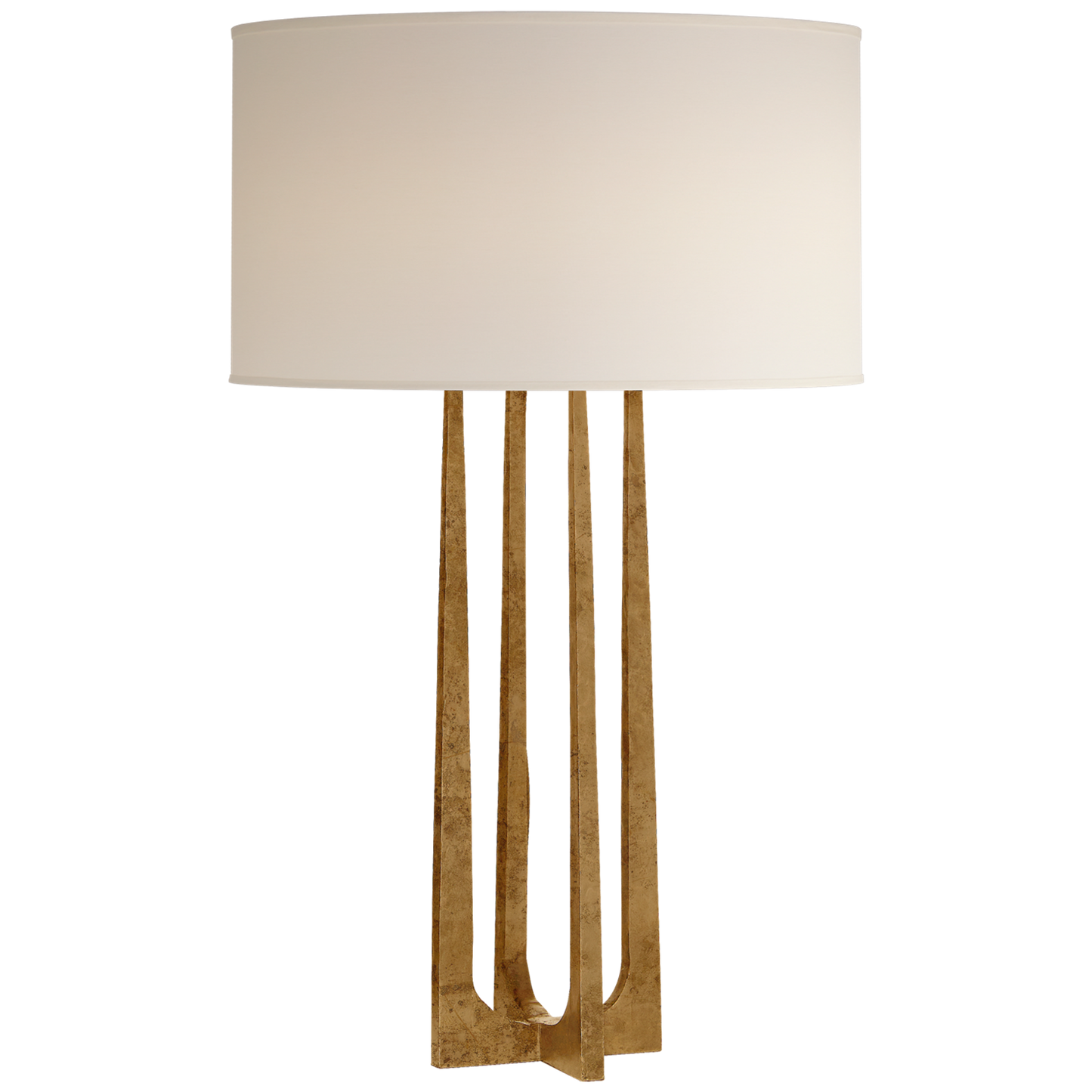 Scala Hand-Forged Table Lamp with Linen Shade