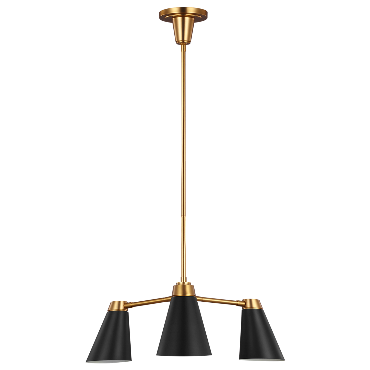 Signoret Small Pendant in Burnished Brass with Matt Black