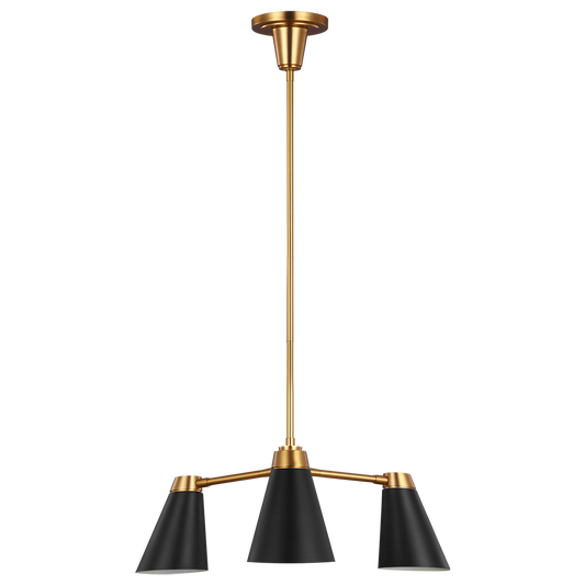 Signoret Small Pendant in Burnished Brass with Matt Black